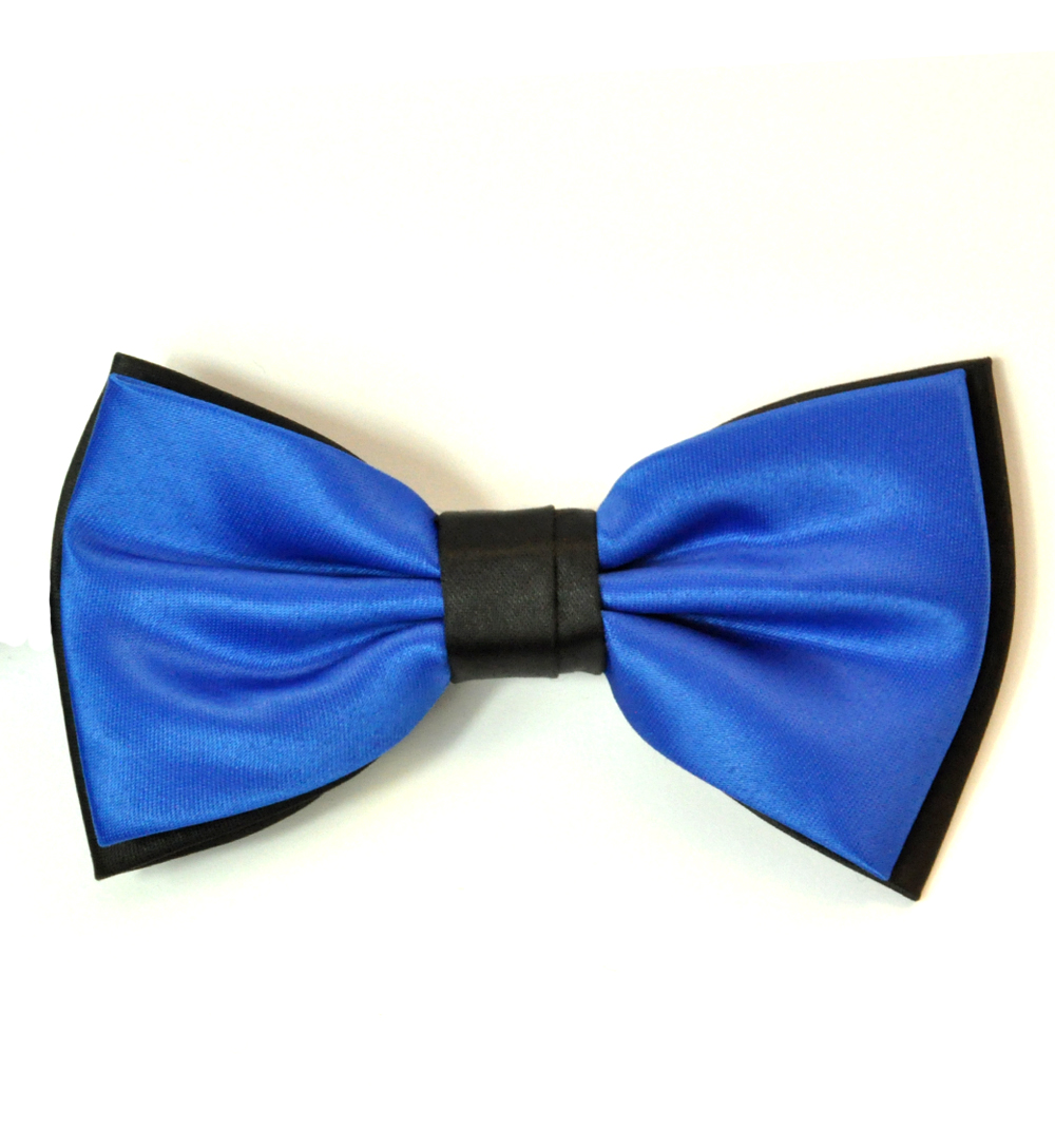 Royal Blue & Black Bow Tie - Formal Tailor
